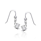 Coffee cup with saucer Sterling Silver Earrings TE636