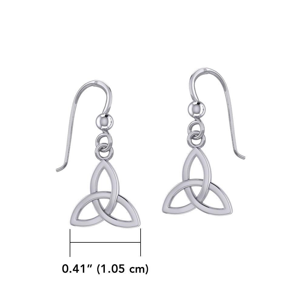 Celtic Knotwork Silver Triquetra or Trinity Knot Earrings TE659 - Jewelry