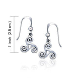 Celtic Silver Spiral Earrings TE693 - Jewelry