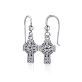 Celtic Knotwork Cross Sterling Silver Earrings TE907