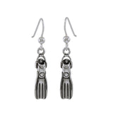 Dive Fin Sterling Silver Hook Earrings TE967