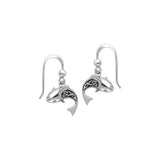 Celtic Shark Silver Earrings TER029 - Jewelry