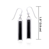 Rectangle Gemstone Inlay Earrings TER038 - Jewelry