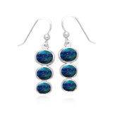 Round Tiered Cabochon Silver Earrings TER039 - Jewelry