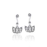 Citta Three leaf Silver Post Earrings TER1003 - Jewelry