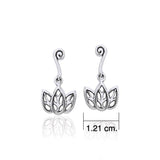 Citta Three leaf Silver Post Earrings TER1003 - Jewelry