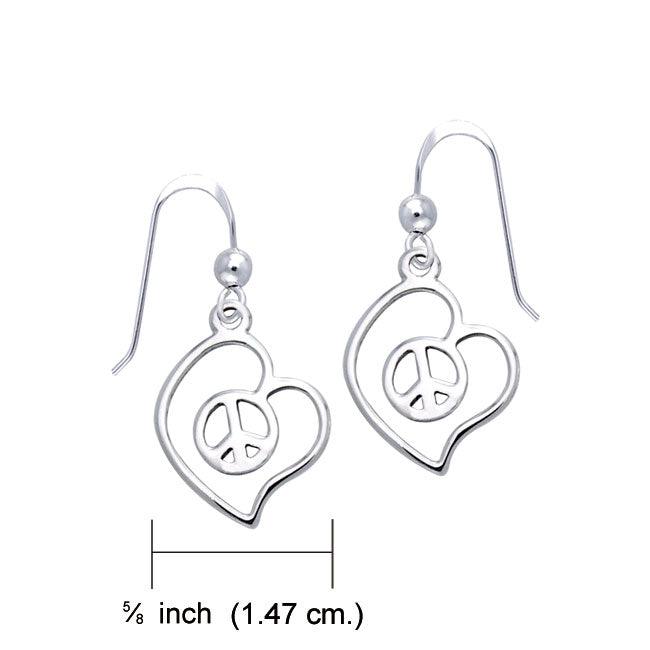 Love Peace Silver Earrings TER1054 - Jewelry