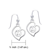 Love Peace Silver Earrings TER1054 - Jewelry