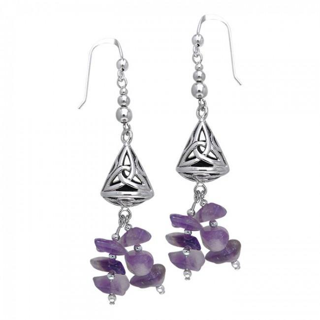 Celtic Knotwork Silver Triquetra Earrings TER106 - Jewelry