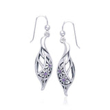 Silver Elegance Daisy Leaf Earrings TER1105 - Jewelry