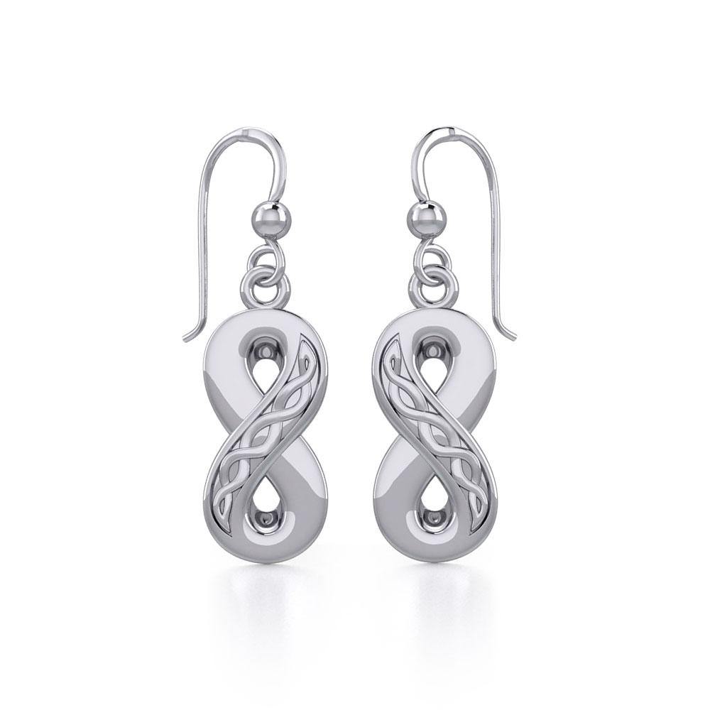 Celtic Infinity Silver Earrings TER1108 - Jewelry