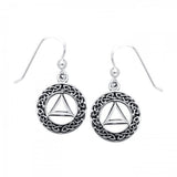 Celtic AA Symbol Silver Earrings TER110 - Jewelry