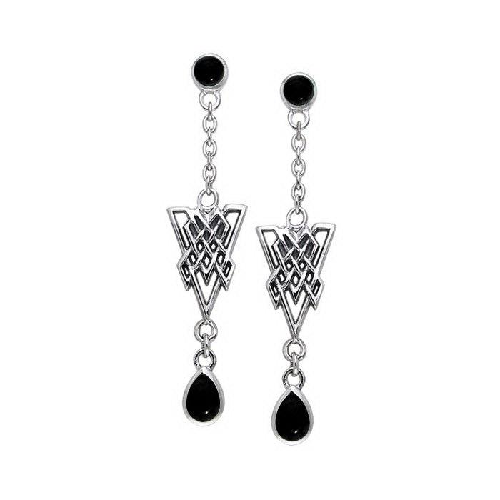 Celtic Knotwork Silver Earrings TER114 - Jewelry