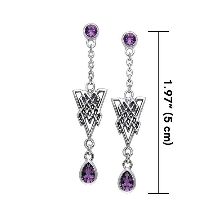 Celtic Knotwork Silver Earrings TER114 - Jewelry