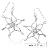Organic Star Shape Silver Earrings TER1140 - Jewelry