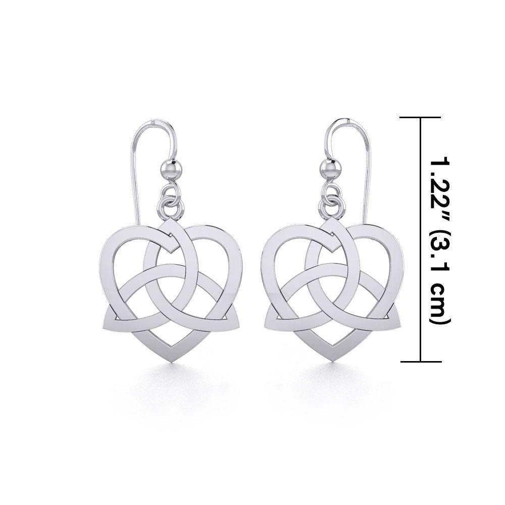 Heart with Trinity Knot Silver Earrings TER1141 - Jewelry