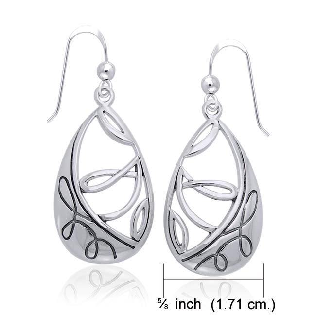 Organic Springtime Silver Earrings TER1169 - Jewelry