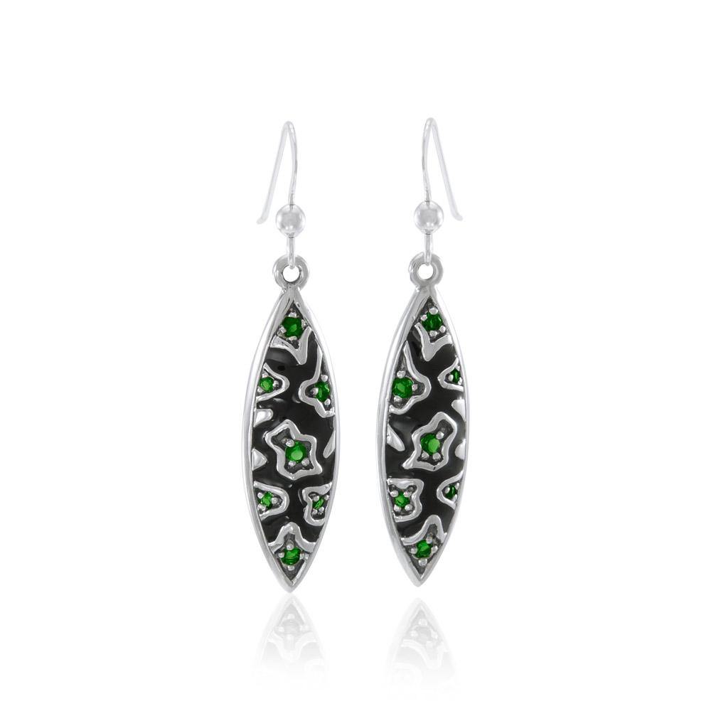 Safari Inspired Silver Earrings with Gemstones TER1177 - Jewelry