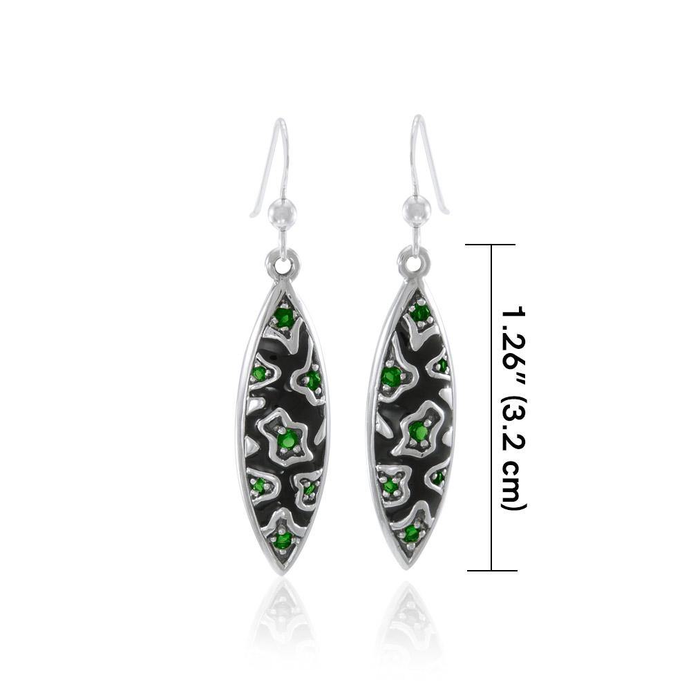 Safari Inspired Silver Earrings with Gemstones TER1177 - Jewelry