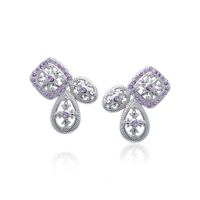 Abstract Elegance Silver Earrings TER1213 - Jewelry