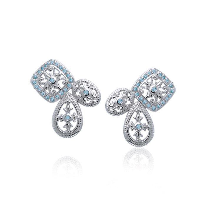 Abstract Elegance Silver Earrings TER1213 - Jewelry