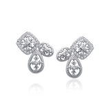 Abstract Elegance Silver Earrings TER1213 - Jewelry