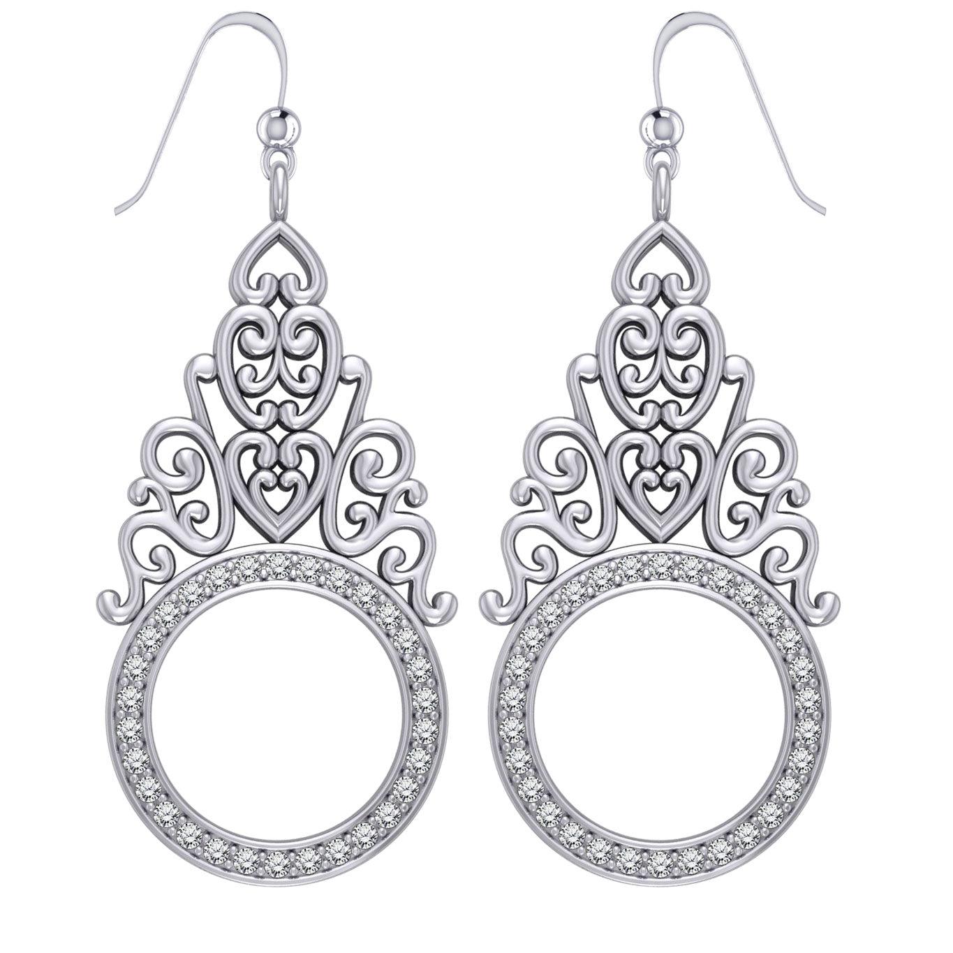 Treasured Memories are Kept in BreeZee Antique Design Silver Earrings TER1218 - Jewelry