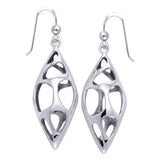 Bold Filigree Long Silver Earrings TER1224