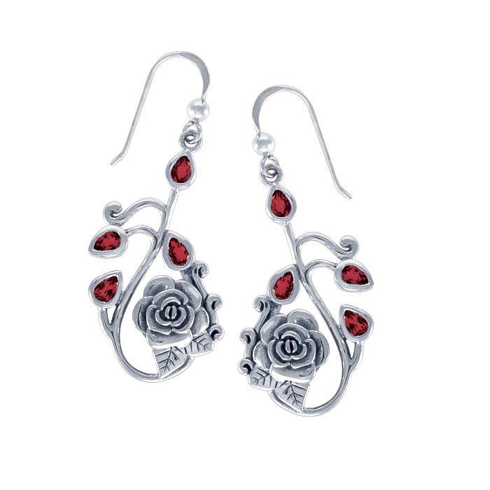 Rose Flowers of Delight Silver Earrings TER1236 - Jewelry