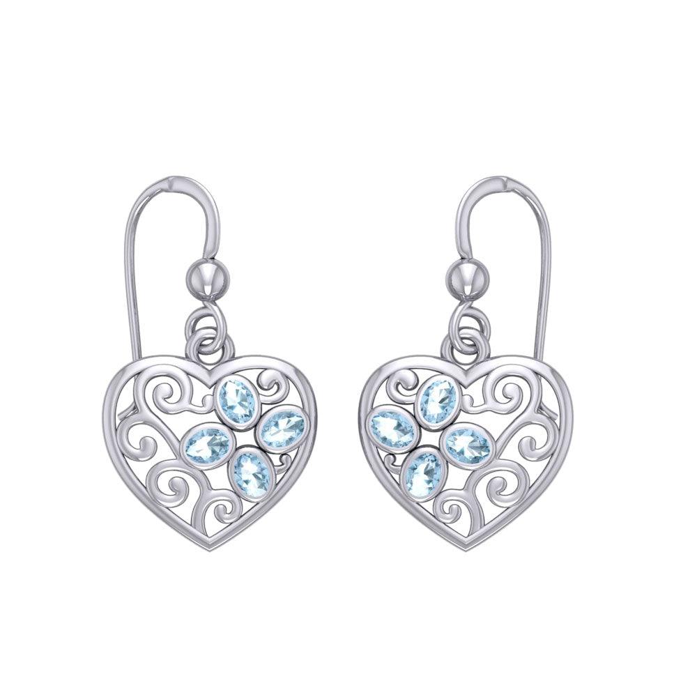 Flower in Heart Shape Earrings TER1238 - Jewelry