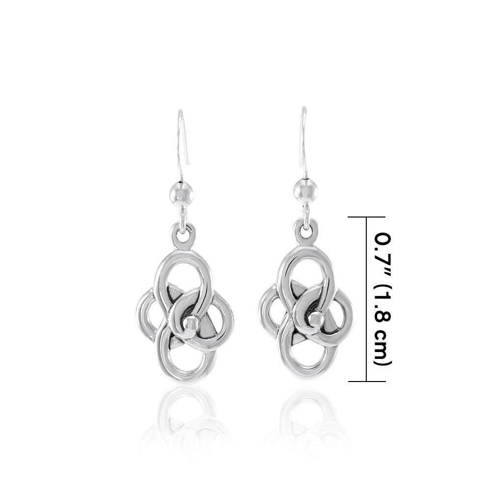 Spiral Celtic Contemporary Silver Earrings TER1316 - Jewelry