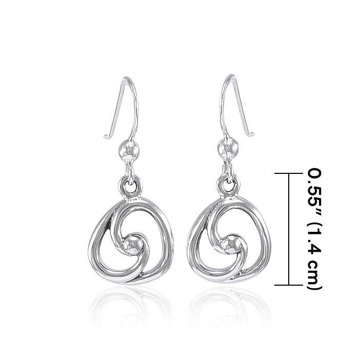 Spiral Celtic Contemporary Silver Earrings TER1317 - Jewelry