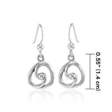 Spiral Celtic Contemporary Silver Earrings TER1317 - Jewelry