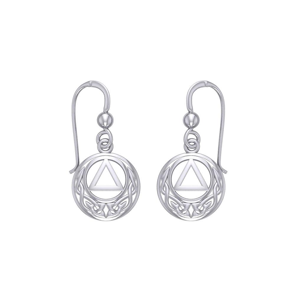 Celtic AA Recovery Silver Earrings TER1376 - Jewelry