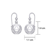 Celtic AA Recovery Silver Earrings TER1376 - Jewelry