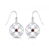 Symbols Of Femininity Sterling Silver Earrings with Gemstone by Sibylle Grummes TER1397
