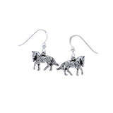 Brigid Ashwood Celtic Horse Silver Earrings TER1399