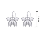 Chasing butterflies in beauty and grace ~ Sterling Silver Jewelry Butterfly Hook Earrings TER1553 - Jewelry