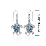 Aboriginal Turtle Silver Earrings TER1561 - Jewelry
