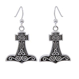 Thors Hammer Silver Earrings TER1563
