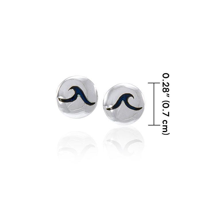 Ocean Wave Post Earrings TER1604 - Jewelry