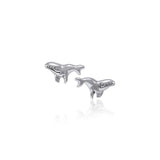 Humpback Whale Sterling Silver Post Earrings TER1606