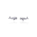 Whale Sterling Silver Post Earrings TER1607