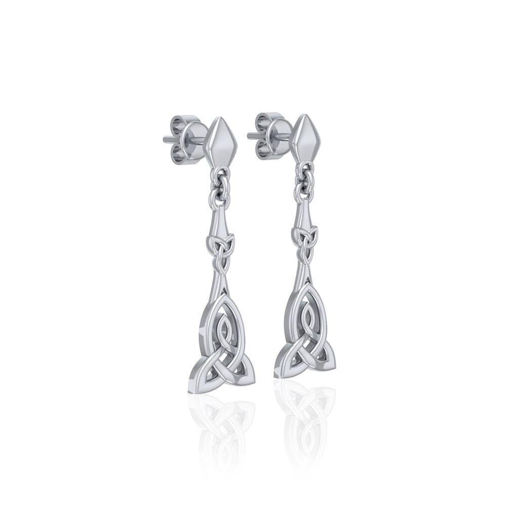 Celtic Trinity Knot Silver Post Earrings TER1678 - Jewelry
