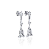 Celtic Trinity Knot Sterling Silver Post Earrings TER1678