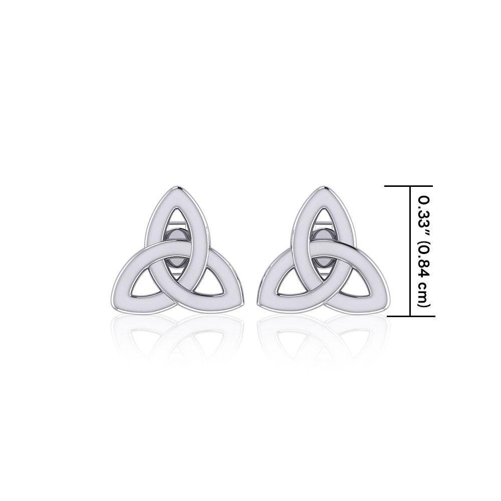 Trinity Knot Silver Post Earrings TER1747 - Jewelry