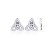 Trinity Knot Silver Post Earrings TER1747 - Jewelry