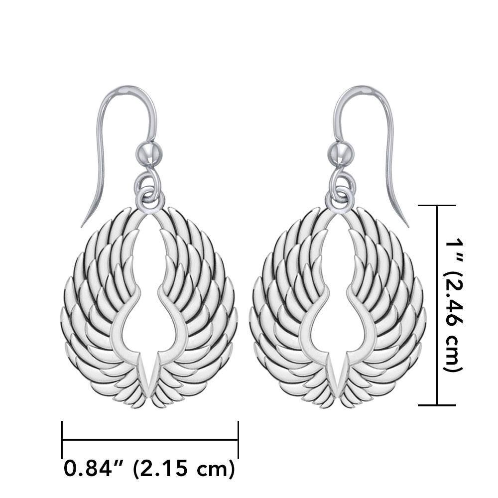 Sterling Silver Angel Wings Earrings TER1828 - Jewelry