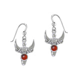 Goddess with Crescent Moon Silver Earrings with Gemstone TER1829 - Jewelry