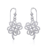 Lucky Four Leaf Clover Sterling Silver Earrings TER1842